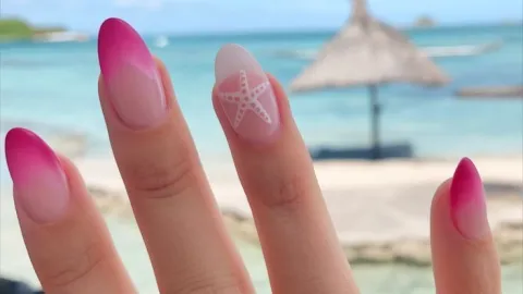 Uñas playa manos