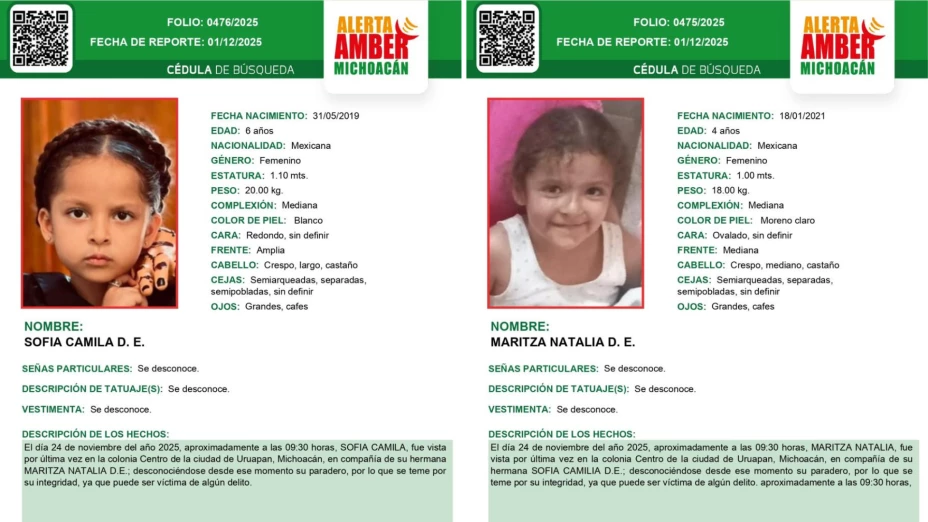 Desaparecidos Michoacán ¿Quiénes son Sofía Camila y Maritza Natalia y qué sabemos de su desaparición en Uruapan.png