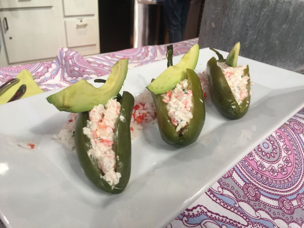 Chiles rellenos de mariscos