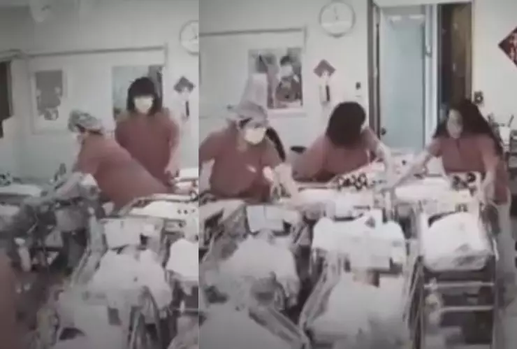 VIDEO Enfermeras protegen a bebés durante el terremoto de 7.4 en Taiwán