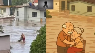 abuelita Doña Elodia atrapada en inundaciones