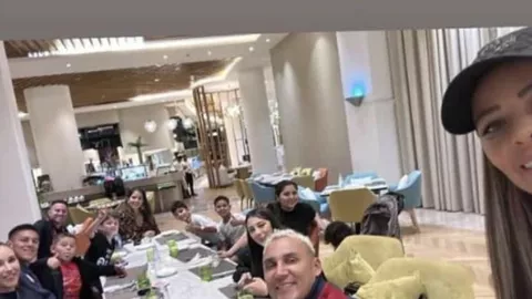 Keylor Navas en celebración previo a la goleada