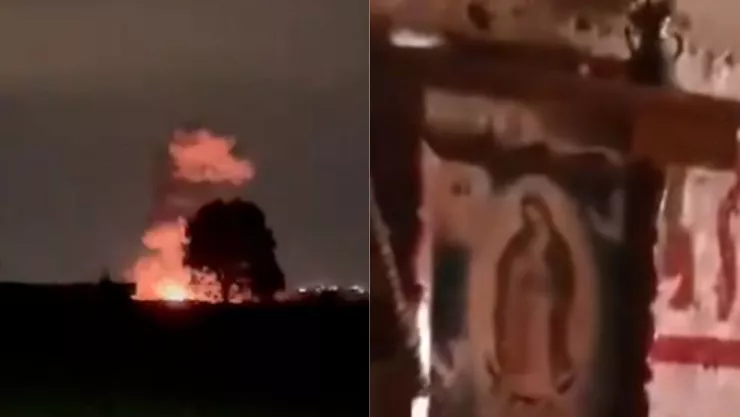 Cuadro de la Virgen de Guadalupe queda intacto tras la explosión de una fábrica de cohetes en Irapuato el 8 de agosto