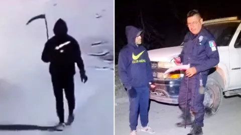 Hombre se disfraza de ‘La Muerte’ en morelos para evitar ser asaltado