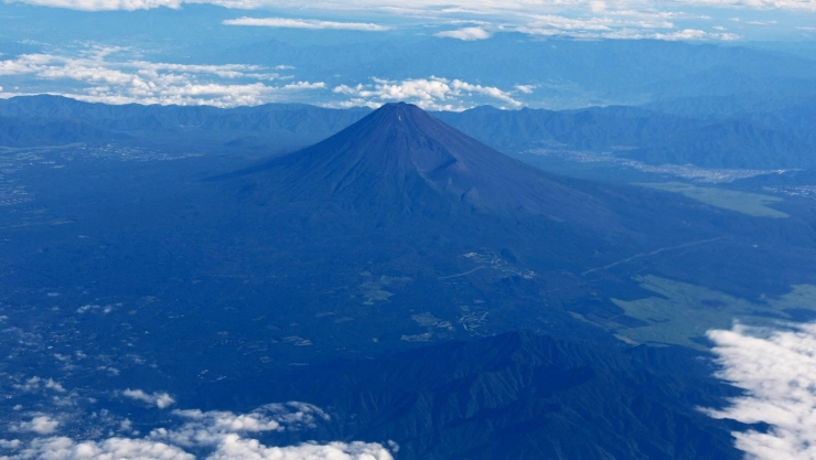 Monte Fuji visto desde un vuelo