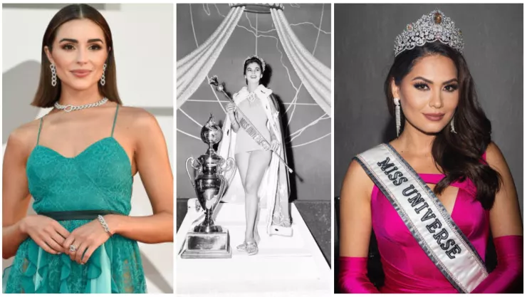 En la foto se encuentran tres ganadoras de Miss universo: de lado izquierdo Olivia Culpo, en medio Miriam Stevenson y en la derecha Andrea Meza