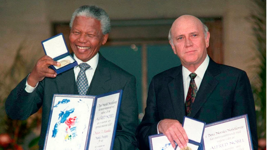 Nelson Mandela y Frederik de Klerk