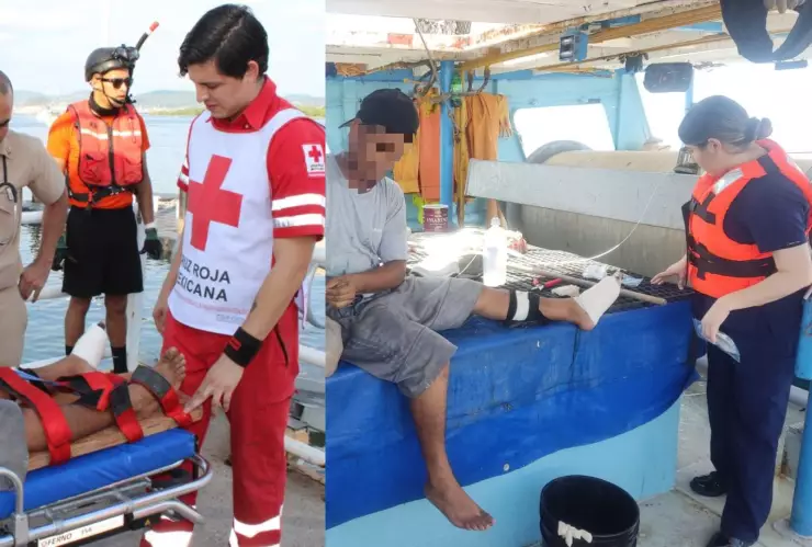 Pescador mordido por tiburón