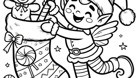 Duende navideño para imprimir