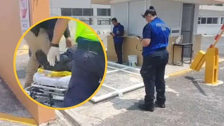 Portón cae sobre vigilante en Universidad