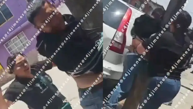 golpea con un cinturón a un joven