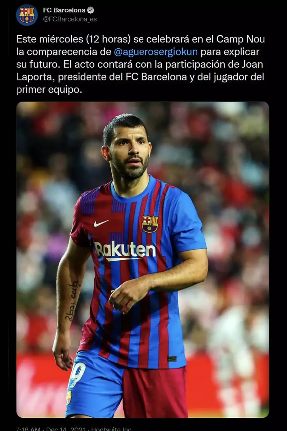 enfermedad que sufre el Kun Agüero