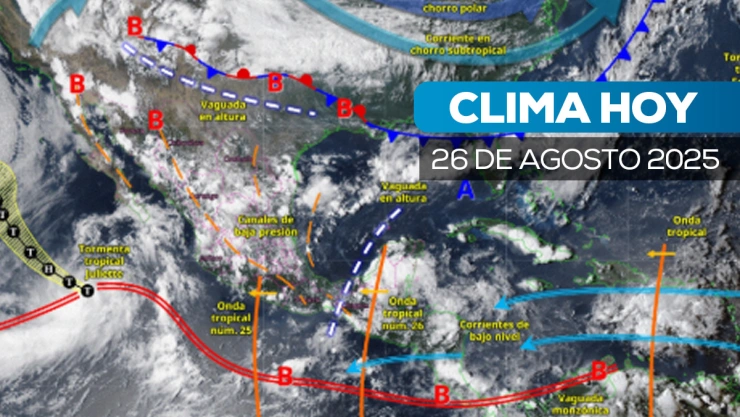 Clima hoy martes 26 de agosto en México; prepárate por las fuertes lluvias