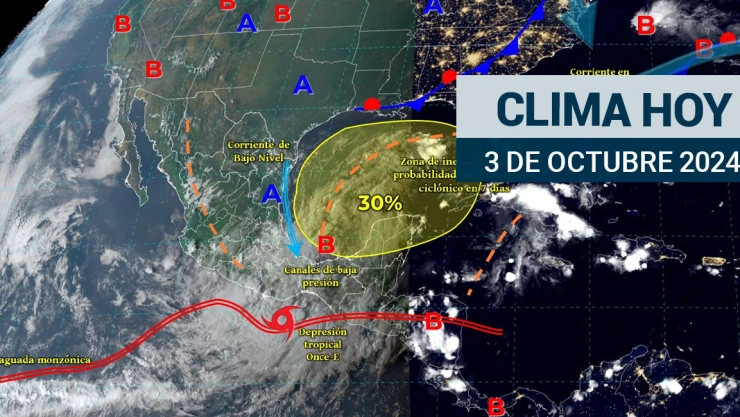 Pronóstico del clima, hoy jueves 3 de octubre