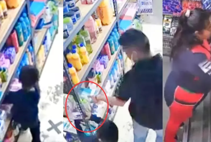 Captan a familia robando