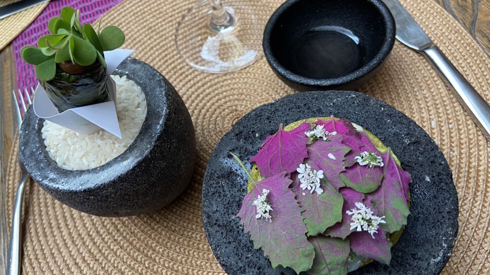Tostada de camaron y kombucha Fernando Martinez