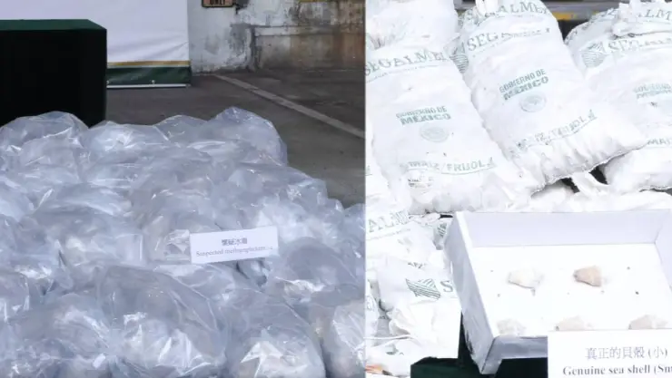 Hong Kong decomisa más de una tonelada de droga que venía desde México