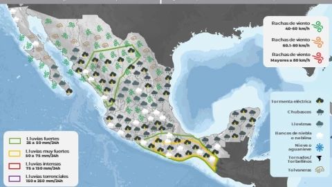 Clima en México hoy 15 de septiembre