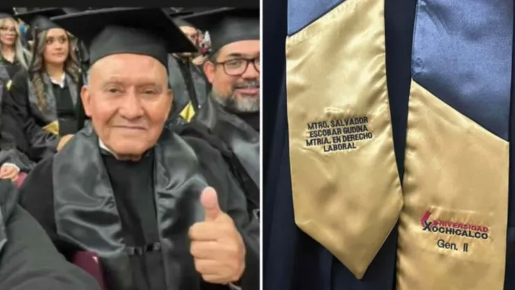 Abuelito de 64 años termina su tercer maestría