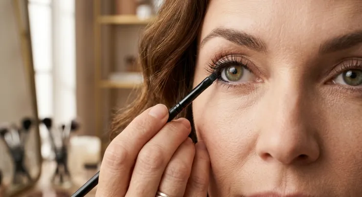 Cómo usar eyeliner en gel para mujeres de 40 a 50 años