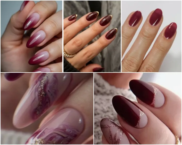 uñas color vino