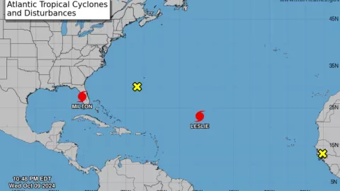 Huracanes “Leslie” y “Milton”