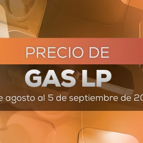 Precio del gas LP del 30 de agosto al 5 de septiembre.