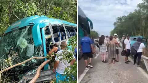 Se registra FUERTE ACCIDENTE en carretera Tintal- Valladolid.jpg