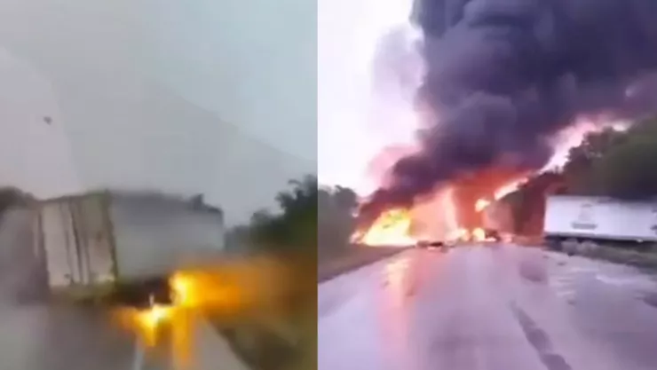 Choque de dos tráileres deja dos fallecidos en Campeche