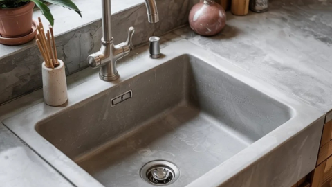 Fregadero de concreto