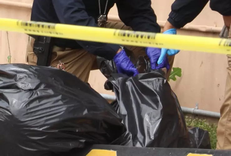 Hallazgo de bolsas con restos humanos en plaza del bulevar Agua Caliente