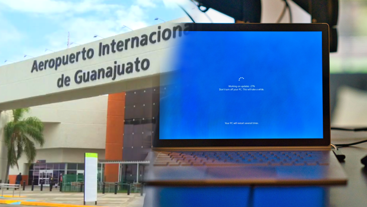 Estas son las afectaciones que dejó la caída de Microsoft en Aeropuerto de Guanajuato