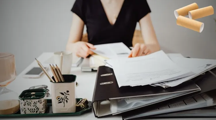 Ideas DIY Cómo hacer un organizador de escritorio con rollos de papel higiénico.jpg