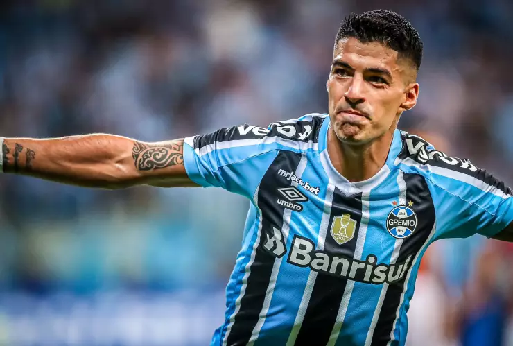 Luis Suárez celebra anotación para Gremio