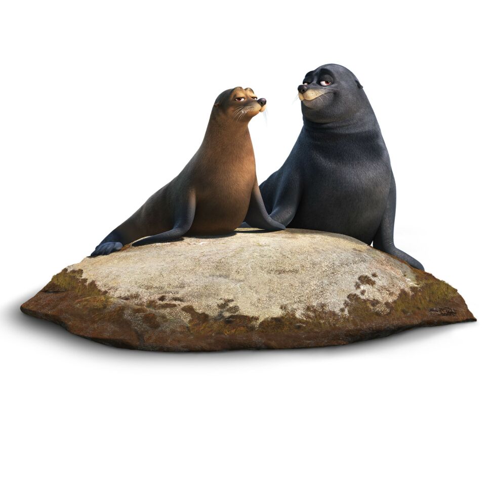 Fluke y Rudder, leones marinos, Buscando a Dory