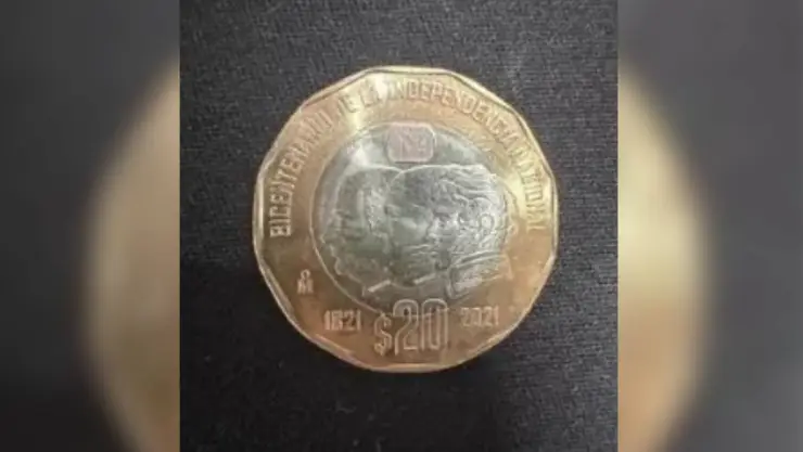 Moneda de 20 pesos del Bicentenario de la Independencia se vende en 85 mil pesos.jpg