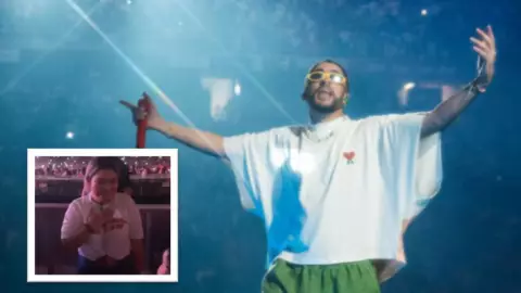 Bad Bunny es cómplice de propuesta de matrimonio en concierto