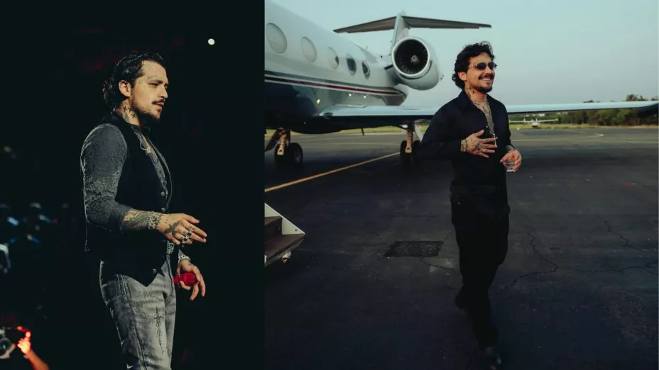 Christian Nodal en la gira de su álbum 