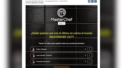 Paso a paso así puedes votar HOY 18 de mayo por tu cocinero favorito en MasterChef 247