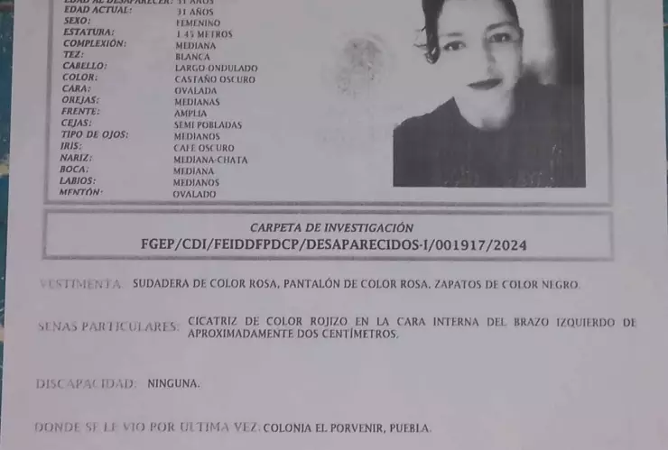 desaparecida Enedina García Juárez Puebla