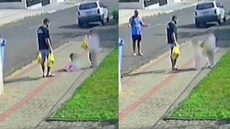 ¡INDIGNANTE! Hombre patea a su hija de 3 años en el rostro; así lo captaron