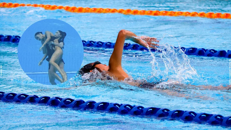 VIDEO: Salvan a nadadora que se desmayó debajo del agua.