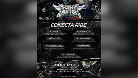 El servicio es viaje redondo BABYMETAL CDMX