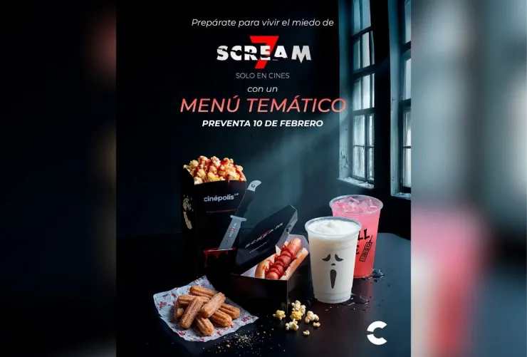 ¿Qué incluye el menú de Scream 7?
