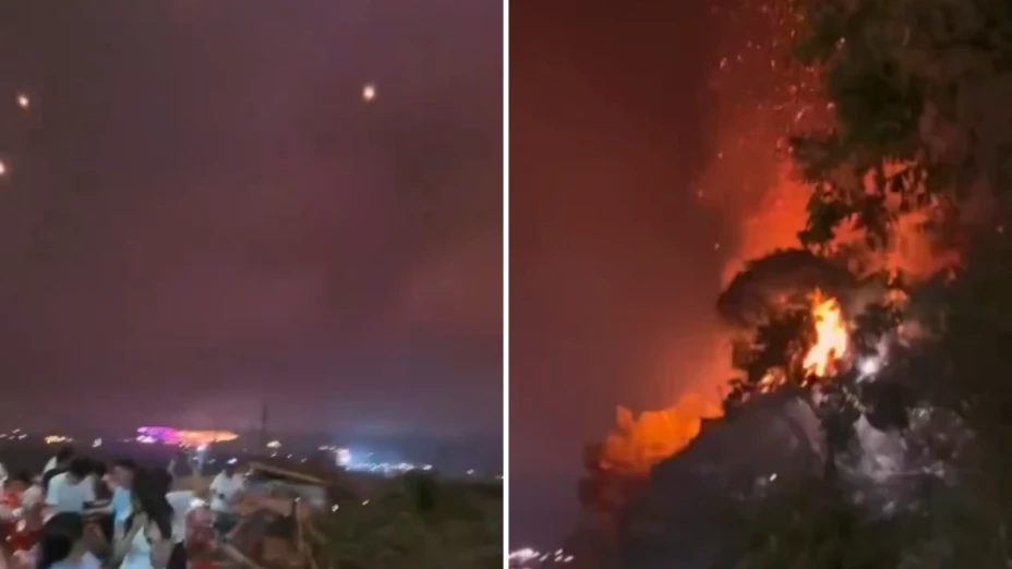 Espectáculo de drones se sale de control y llueven fuegos artificiales sobre el público.png