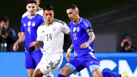 Angel Di María con la selección de Argentina