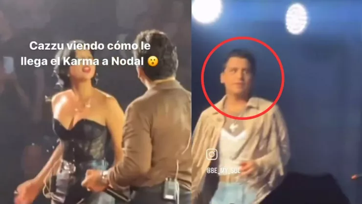 CHRISTIAN NODAL Y ÁNGELA AGUILAR PELEAS EN ESCENARO
