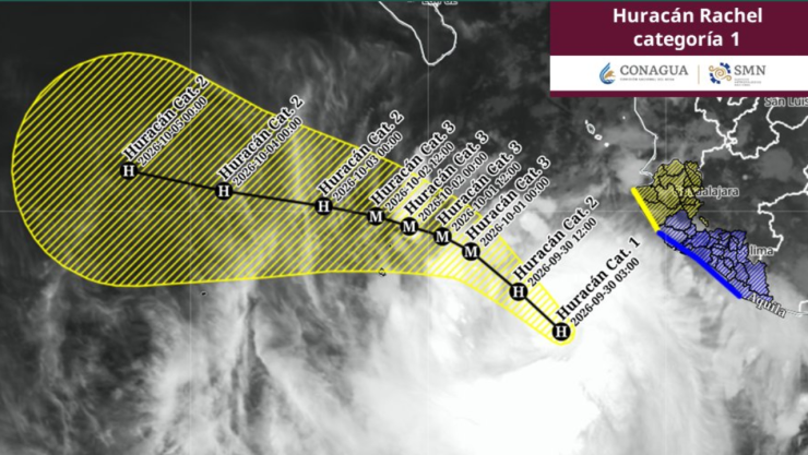 “Rachel” se convierte en huracán categoría 1: Traerá lluvias e impactará como categoría 3 cerca de esta zona de México