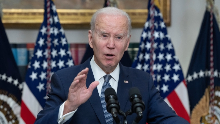 El presidente de Estados Unidos, Joe Biden, durante una conferencia.
