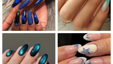 Uñas acrílicas azules
